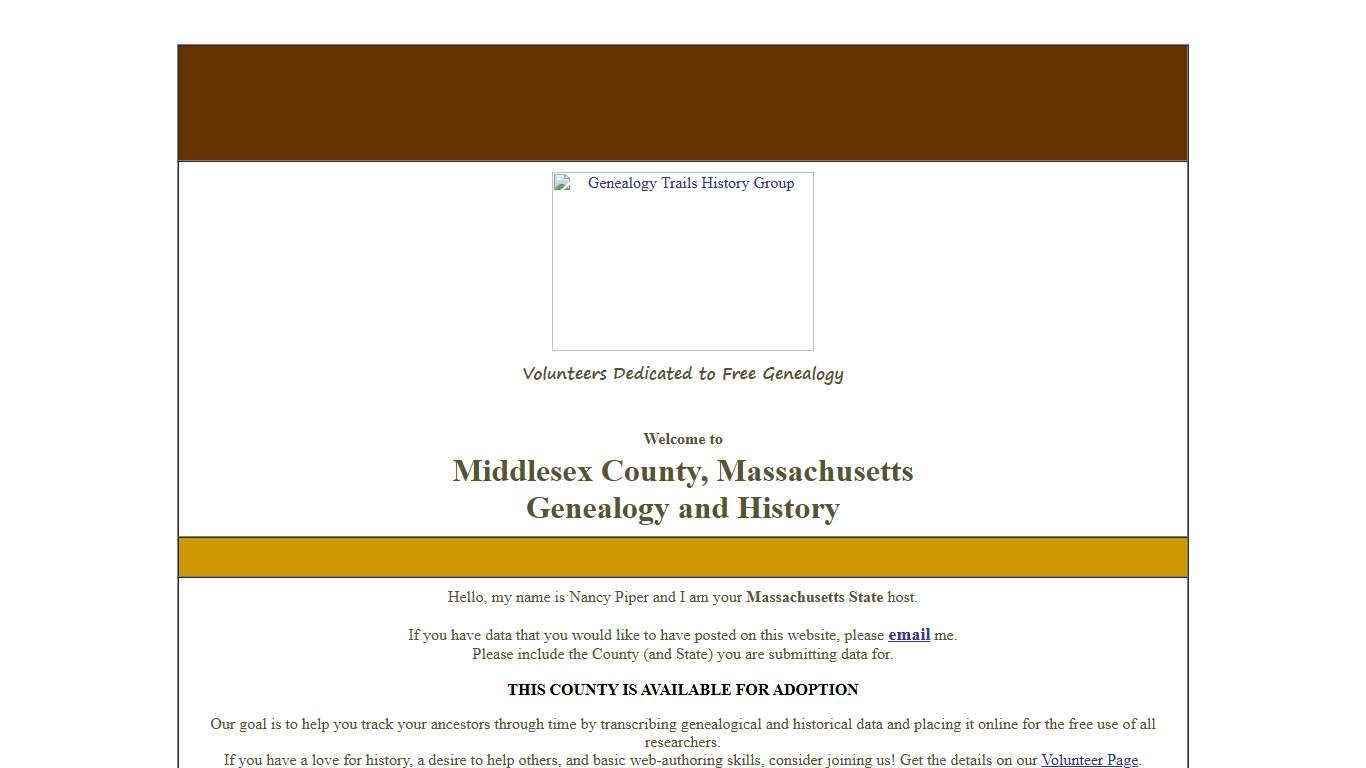 Middlesex County, Massachusetts Genealogy and History